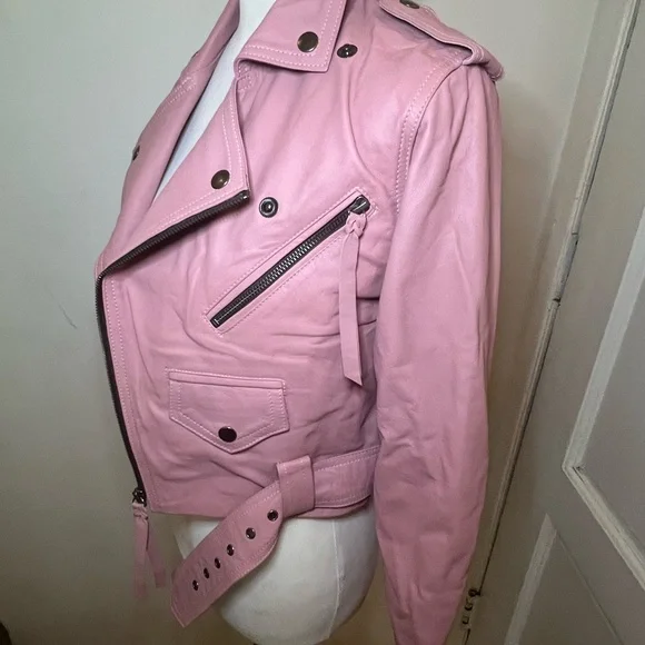Cleobella Pink Leather Jacket - Picture 8 of 15